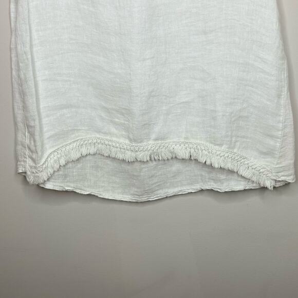 Francesca Bettini Women’s Small 100% Linen White Tank Top - Picture 3 of 5